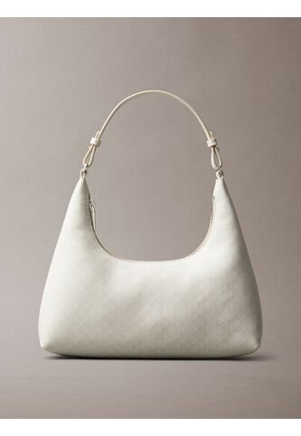 Bolso Blanco De Hombro Con Logo Monograma En Todo El Artículo Calvin Klein Calvin Klein