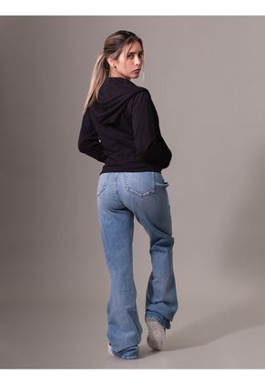 Buzo Negro Deportivo Con Capota Suave Y Elástica Calvin Klein