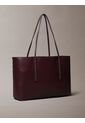 Bolso Café Tote Con Logo Monograma Con Bolsito Calvin Klein de Calvin Klein