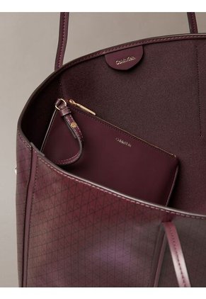 Bolso Café Tote Con Logo Monograma Con Bolsito Calvin Klein