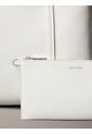 Bolso Blanco Tote Pequeño Con Logo Monograma Con Bolsito Calvin Klein de Calvin Klein