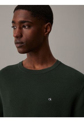 Saco Verde Tejido Structure Micro Pique Calvin Klein