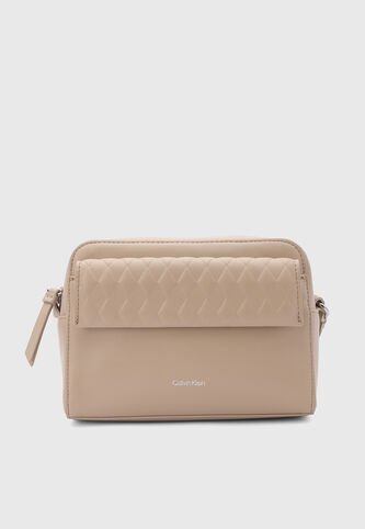 Bolso Manos Libres Calvin Klein Mini Quilt Caqui Calvin Klein