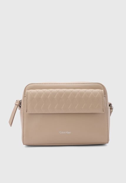 Bolso Manos Libres Calvin Klein Mini Quilt Caqui