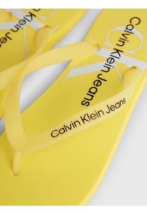 Sandalias Amarillo De Playa Con Monologo Calvin Klein
