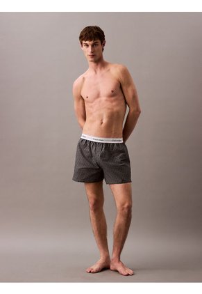 Pantaloneta Negra De Pijama De Poplín De Algodón Calvin Klein