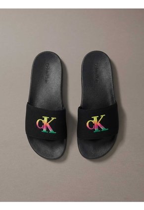 Sandalias Negro Essential Slide Pride Calvin Klein