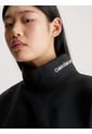 Saco Negro Cropped Con Cuello Alto Calvin Klein de Calvin Klein