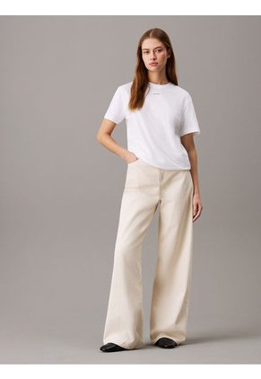 Camiseta Blanca Con Logo Nano Calvin Klein