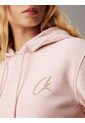 Buzo Rosado De Felpa De Algodón Con Capota Y Logo Calvin Klein de Calvin Klein