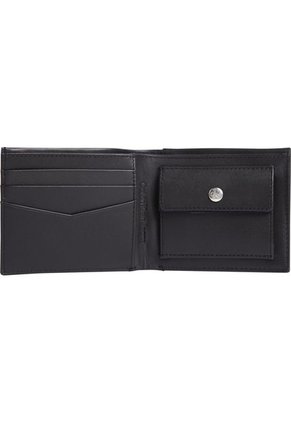 Billetera De Dos Plieges Hombre Negro Calvin Klein