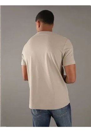 Camiseta Beige De Algodón Con Parche De Goma Calvin Klein