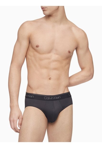 3 Pack De Calzoncillos Negros En Microfibra Hip Brief Calvin Klein