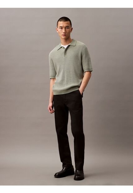 Pantalón Negro Chino Slim De Tejido Elástico Calvin Klein