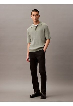 Pantalón Negro Chino Slim De Tejido Elástico Calvin Klein