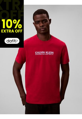 Camiseta Roja Con Estampado De Logo Calvin Klein Calvin Klein