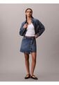 Falda Azul Mini Cruzada Denim Calvin Klein de Calvin Klein