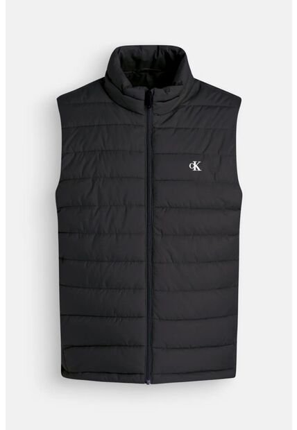 Chaleco Negro Con Cierre De Cremallera Para Hombre