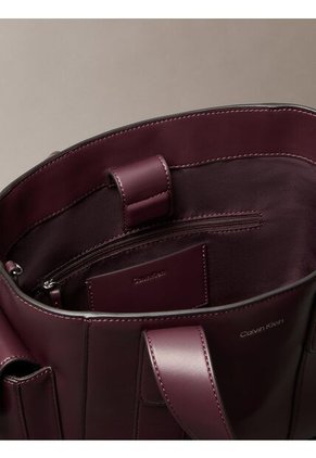 Tote Marrón Bag Pequeño De Jacquard Con Logo Calvin Klein