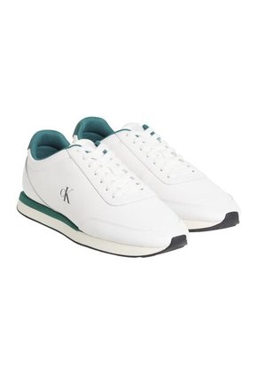 Tenis Blanco Retro Runner En Cuero Calvin Klein