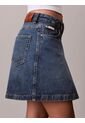 Falda Azul Mini Cruzada Denim Calvin Klein de Calvin Klein