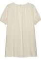 Vestido Blanco De Manga Corta Abullonadas Con Textura Calvin Klein de Calvin Klein