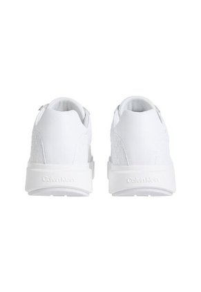 Tenis Blanco Con Suela Gruesa Y Estampado De Monograma En Relieve Calvin Klein