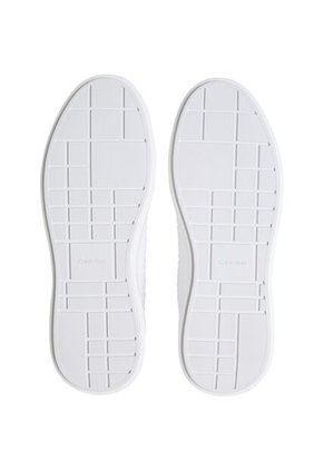 Tenis Blanco Con Suela Gruesa Y Estampado De Monograma En Relieve Calvin Klein