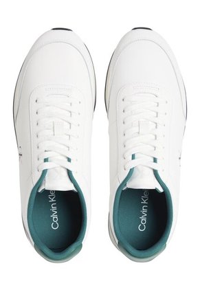 Tenis Blanco Retro Runner En Cuero Calvin Klein