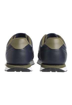 Tenis Azul Oscuro Retro Runner En Cuero Calvin Klein