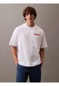 Camiseta Blanca Vert Logo Graphic Crewneck Calvin Klein de Calvin Klein