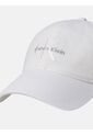 Gorra Blanca De Algodón Con Monograma Bordado Calvin Klein de Calvin Klein