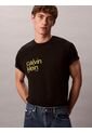 Camiseta Negra Con Logo Estampado En Alineado Derecho Calvin Klein de Calvin Klein