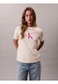 Camiseta Blanca Clásica Con Monograma Estampado Calvin Klein de Calvin Klein