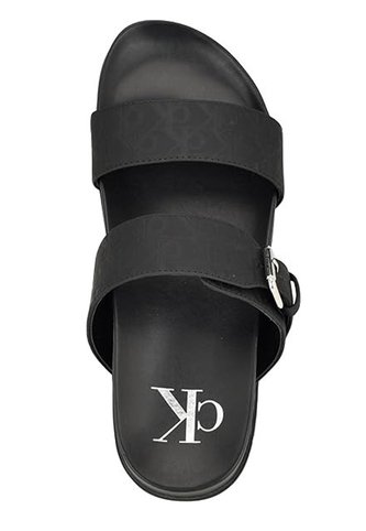 Sandalias Negro Con Monograma Calvin Klein Calvin Klein