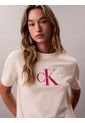 Camiseta Blanca Clásica Con Monograma Estampado Calvin Klein de Calvin Klein