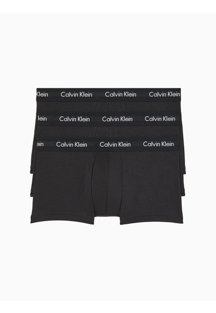 3 Pack De Boxer Negros Low Rise Trunk En Algodón Calvin Klein
