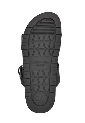 Sandalias Negro Con Monograma Calvin Klein