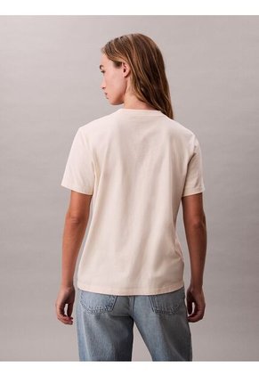 Camiseta Blanca Clásica Con Monograma Estampado Calvin Klein