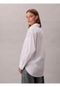Camisa Blanca Abotonada Con Logo Estampado All Over Calvin Klein de Calvin Klein