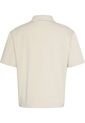 Polo Beige Relaxed De Manga Corta Con Tejido De Canalé Calvin Klein de Calvin Klein