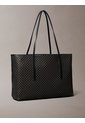 Bolso Negro Tote Con Logo Monograma Con Bolsito Calvin Klein de Calvin Klein