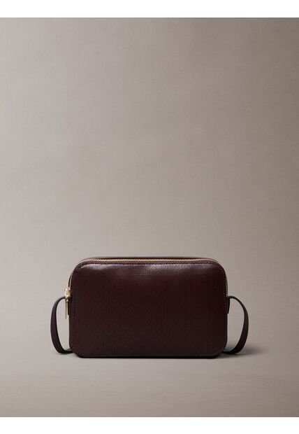 Bolso Café Cruzado Con Logo Monograma En Todo El Artículo Calvin Klein
