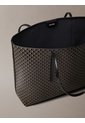 Bolso Negro Tote Con Logo Monograma Con Bolsito Calvin Klein de Calvin Klein
