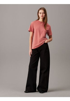 Camiseta Rosada Con Logo Nano Calvin Klein