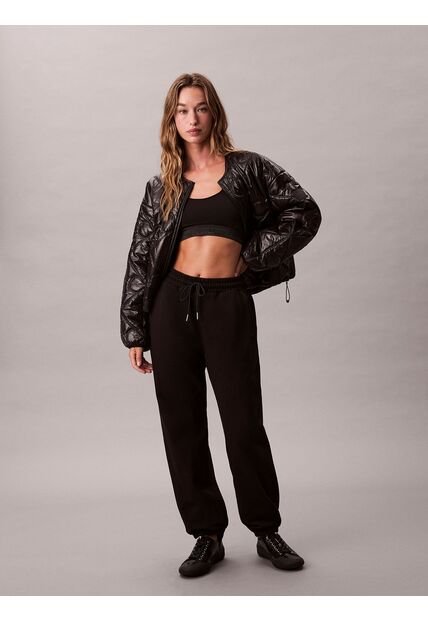 Pantalón Negro De Chándal Holgado De Felpa De Gran Calidad Calvin Klein