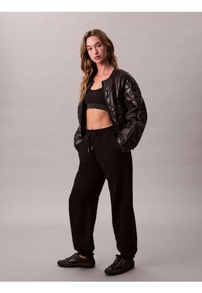 Pantalón Negro De Chándal Holgado De Felpa De Gran Calidad Calvin Klein