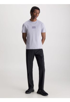 Camiseta Morada De Algodón Orgánico Con Logo Para Hombre Calvin Klein