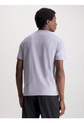 Camiseta Morada De Algodón Orgánico Con Logo Para Hombre Calvin Klein