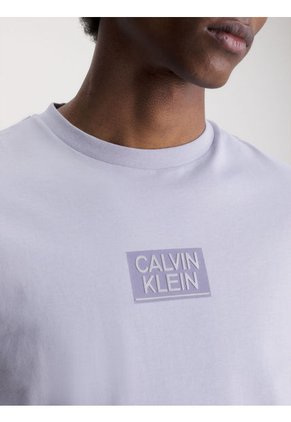 Camiseta Morada De Algodón Orgánico Con Logo Para Hombre Calvin Klein